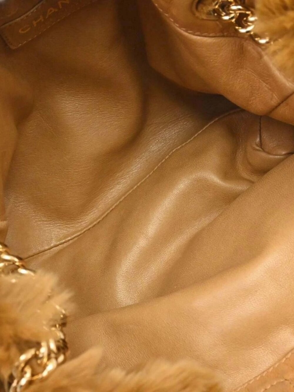 Chanel Brown Lapin Fur Drawstring Shoulder Bag 187287 - Picture 7 of 16